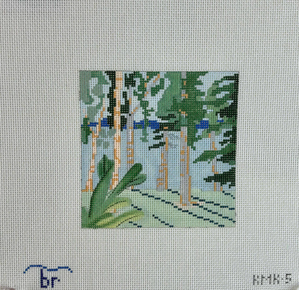 Blue Ridge Stitchery Birch Tree Lake View