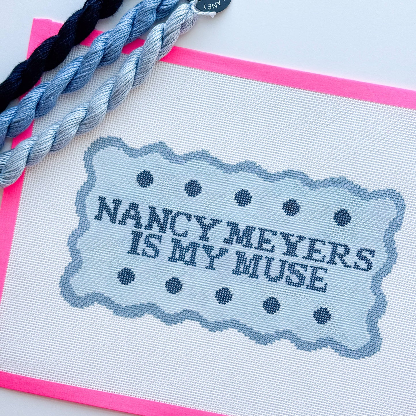 Nancy Meyers Needlepoint Pillow Canvas 13 Mesh 10x6