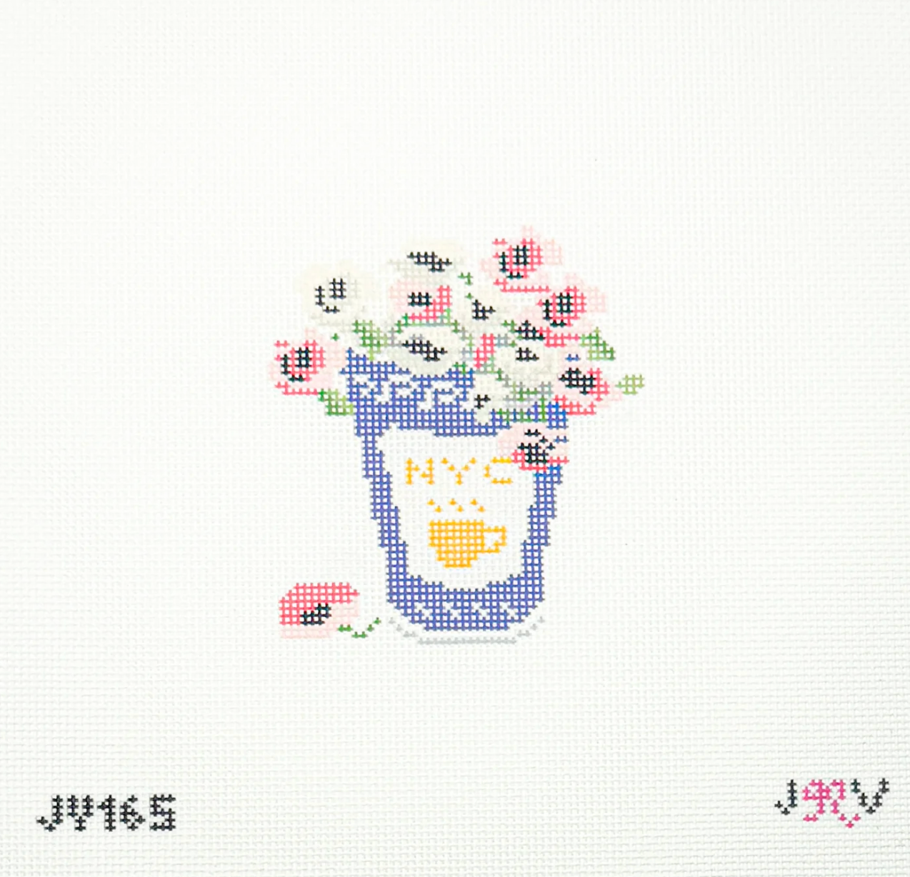 Jennifer Vallez - NYC Anthora Cup Spring Needlepoint Canvas