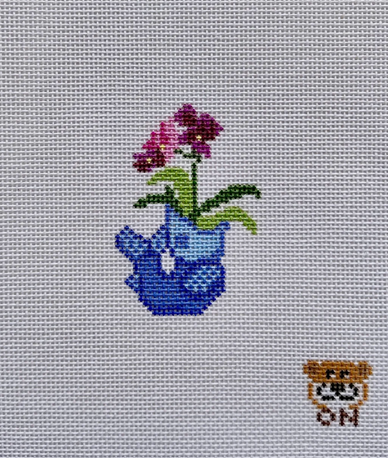 Otter Needlepoint - Gurgle Fish