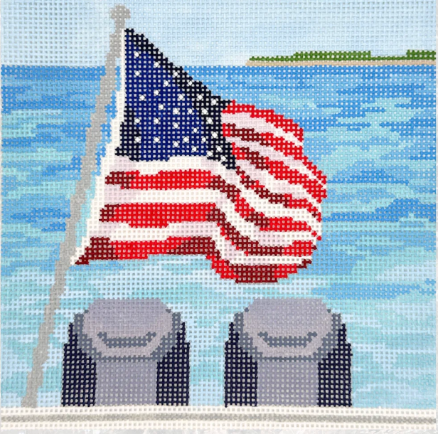 Lookout Needlepoint - Boat Days 18 mesh