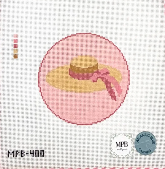 MPB Needlepoint - Pink Sunhat