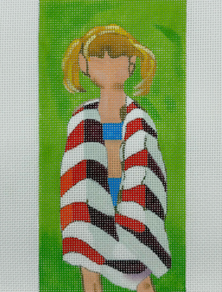Laura Loe - Girl in Stripe Towel
