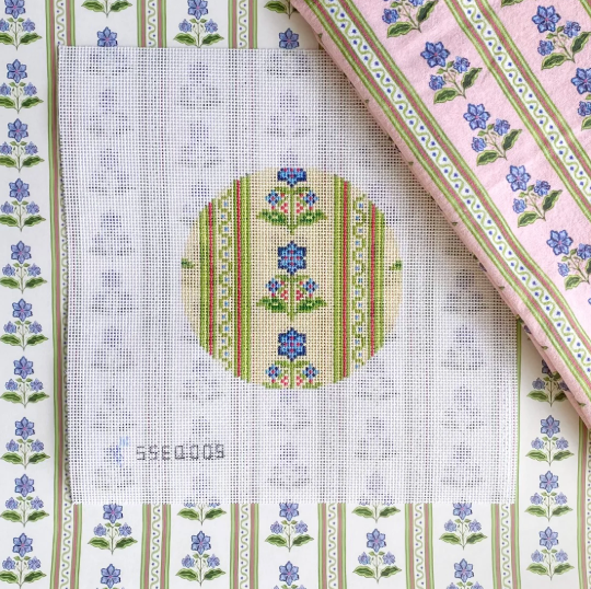 Emily Quigley - Floral Block Print Round