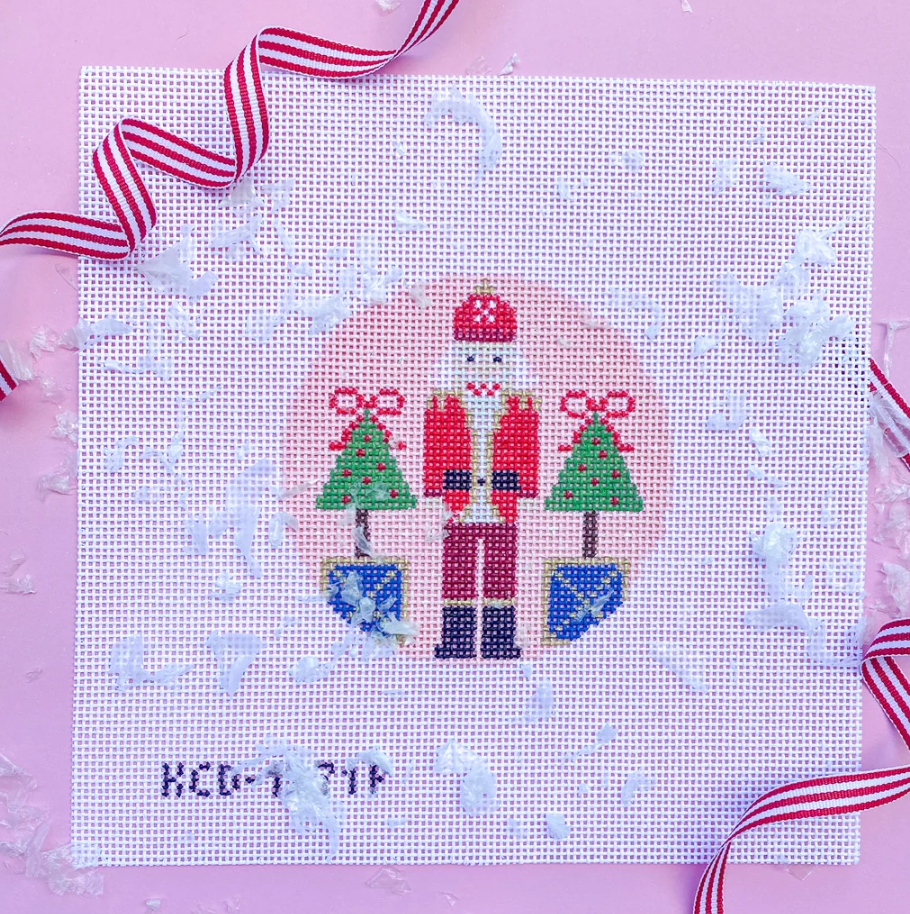 KCN Designs - Pink Santa Nutcracker Round