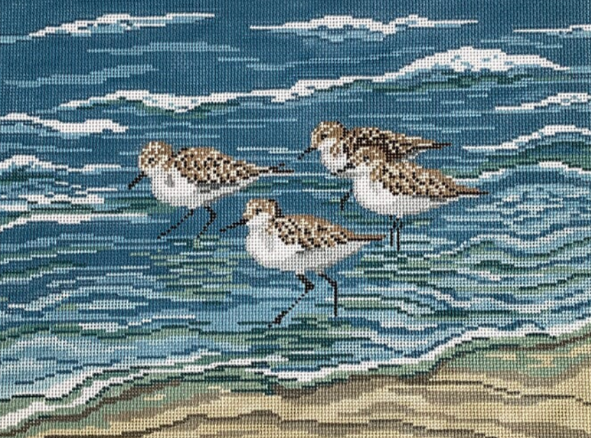 Needle Crossings - Sanderlings in the Surf