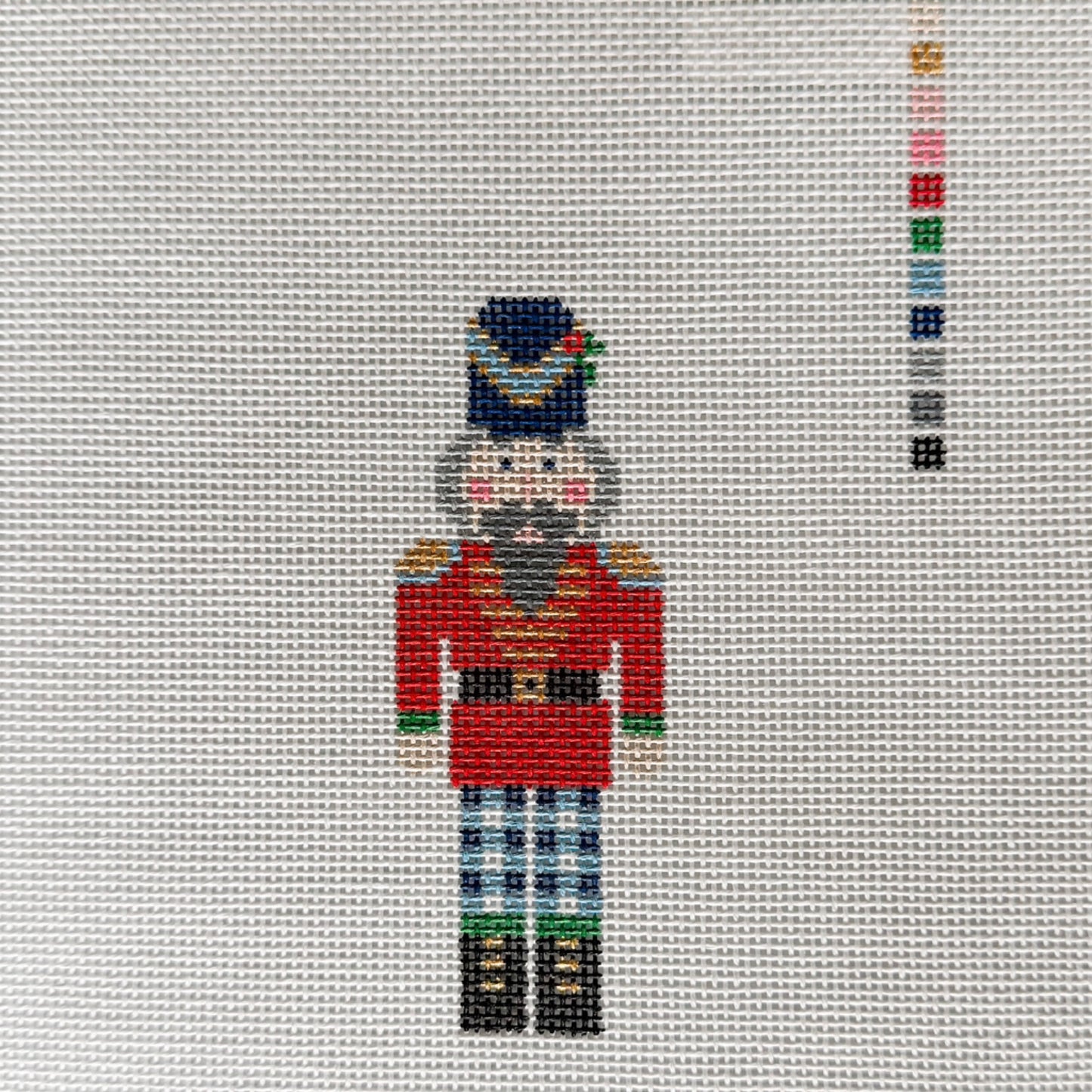 SLS Needlepoint Gingham Nutcracker