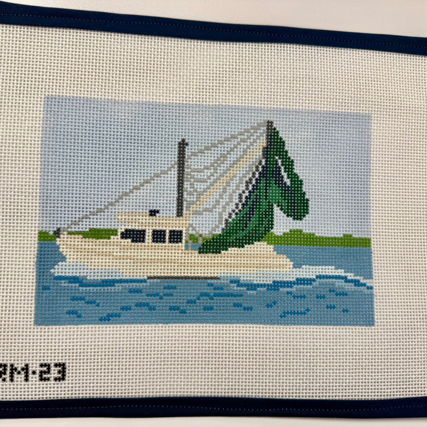 Lookout Needlepoint Shrimp Boat