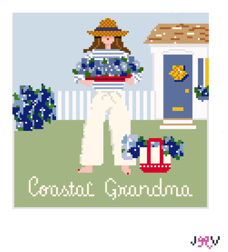 JV147 - Coastal Grandma Needlepoint Canvas