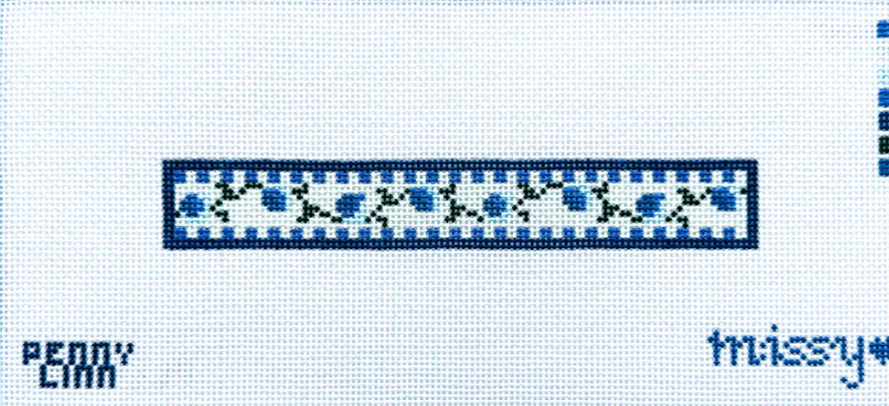 Classically Missy - Key Fob Checkered Rose Blues