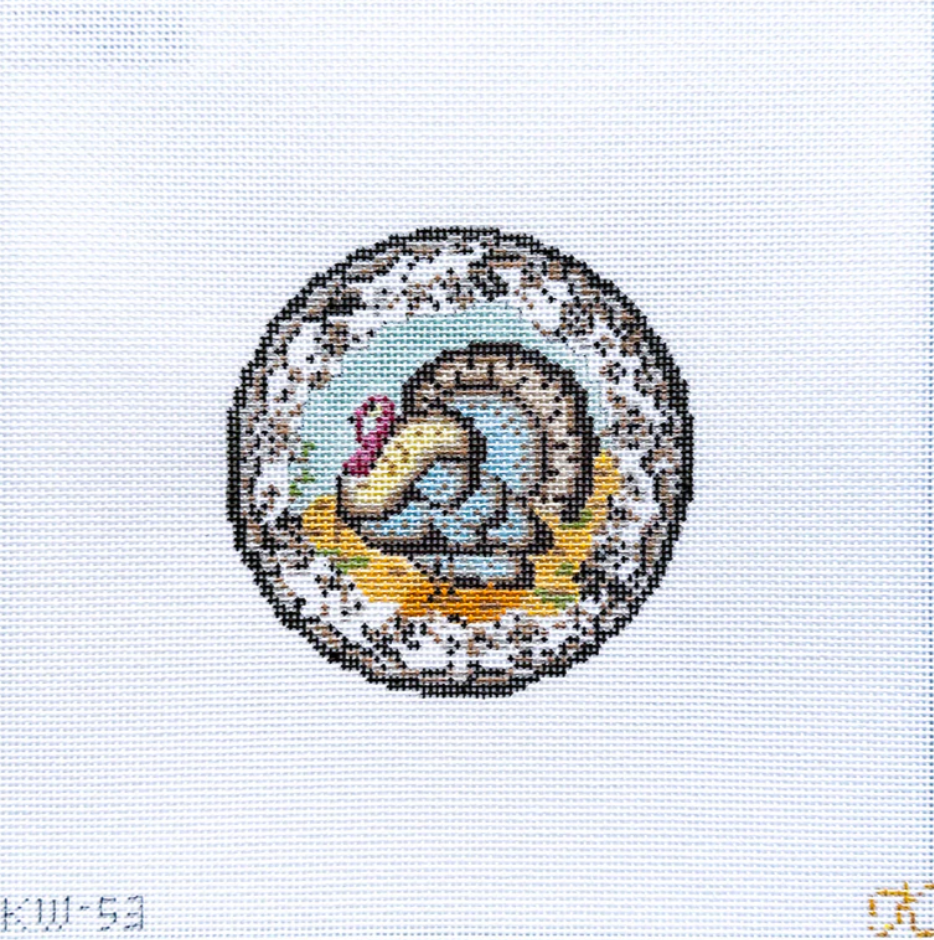 Kate Woodward - Transferware Turkey Ornament