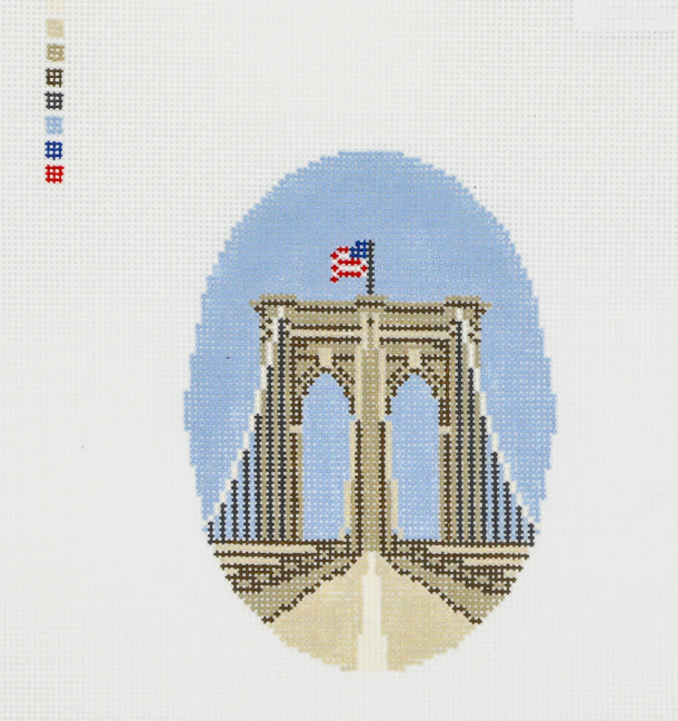 Dogwood Needlepoint - Brooklyn Bridge