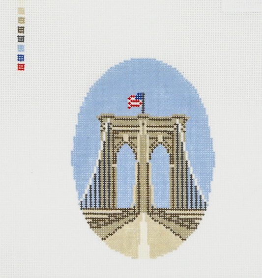 Dogwood Needlepoint - Brooklyn Bridge