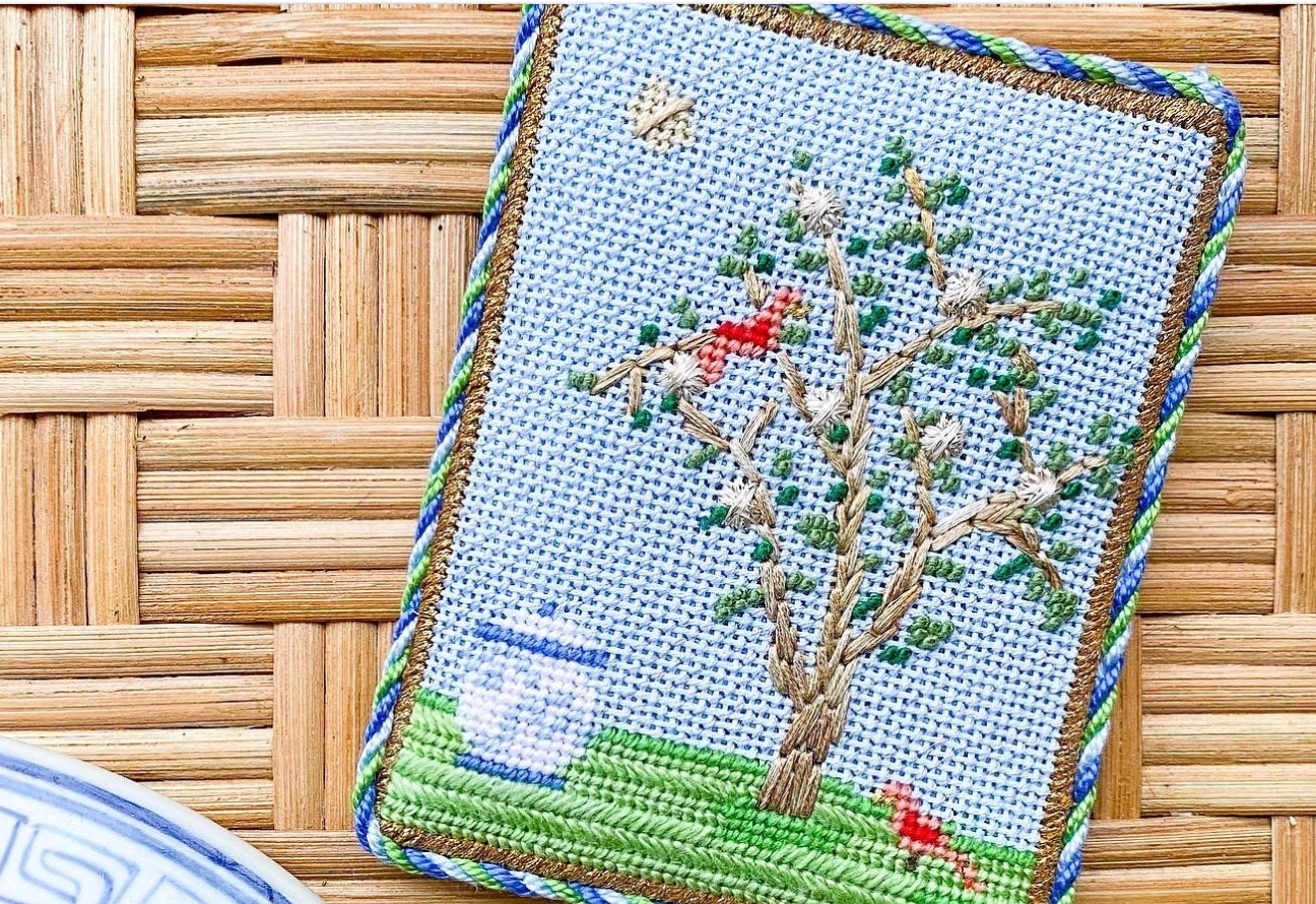 Stitch Style - Blue Chinoiserie Silk Screen