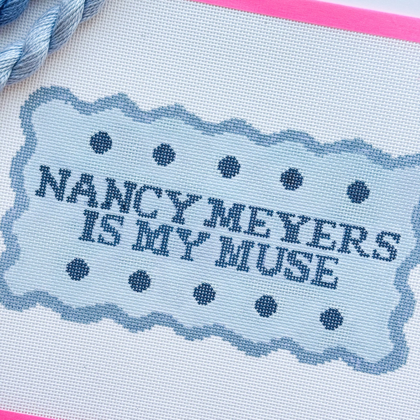 Nancy Meyers Needlepoint Pillow Canvas 13 Mesh 10x6