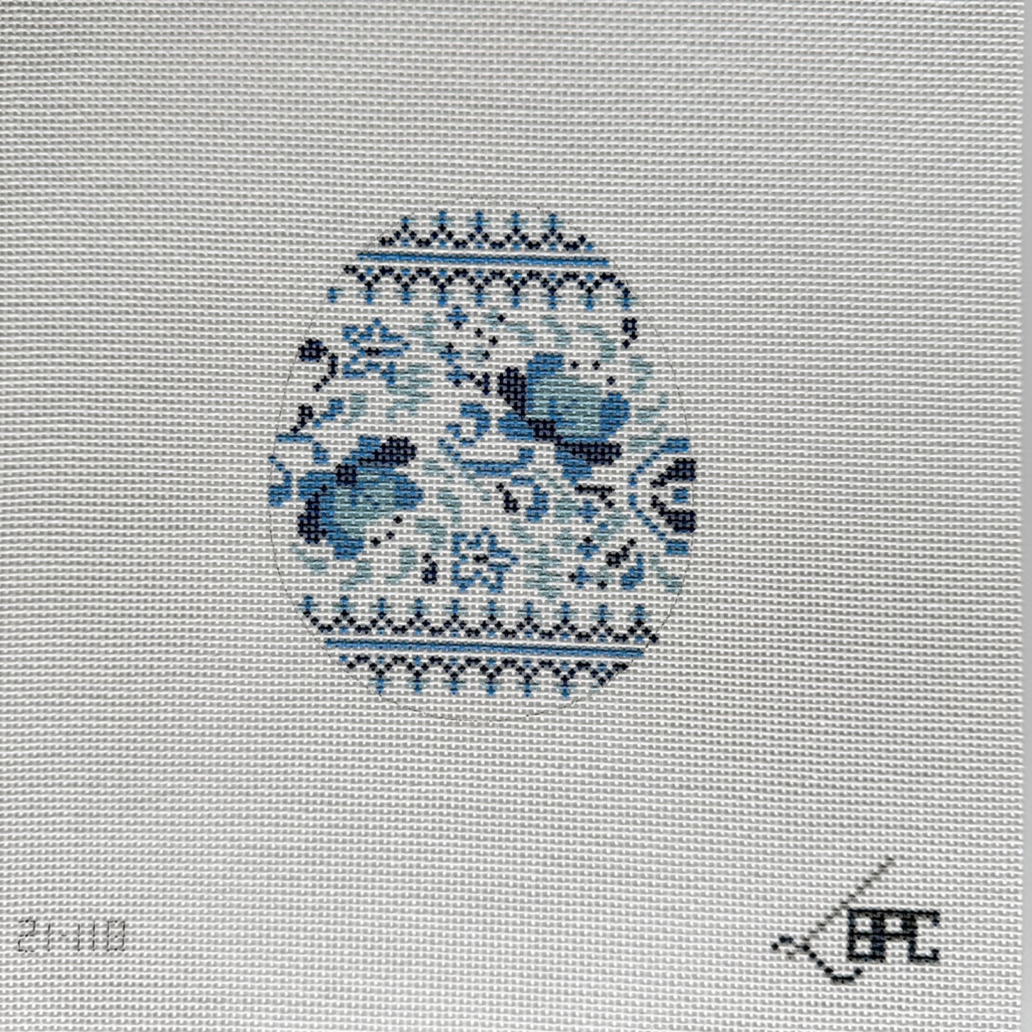 Blueberry Point Blue Chinoiserie Egg #1