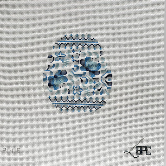 Blueberry Point Blue Chinoiserie Egg #1