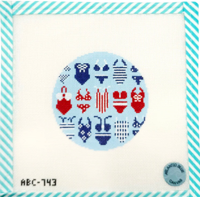Atlantic Blue Bikini Round Nautical