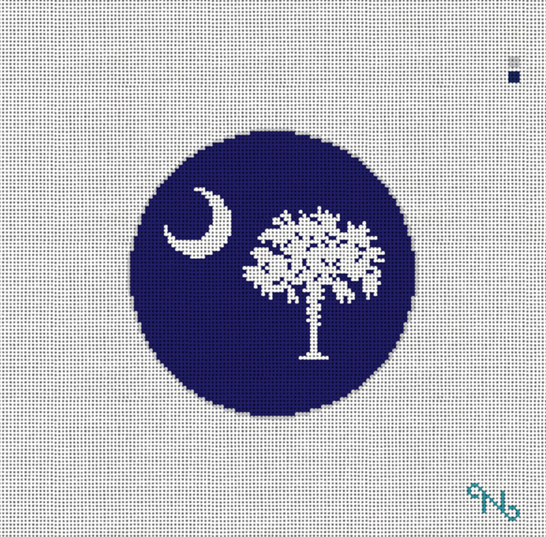 Needlepaint - South Carolina Flag Ornament