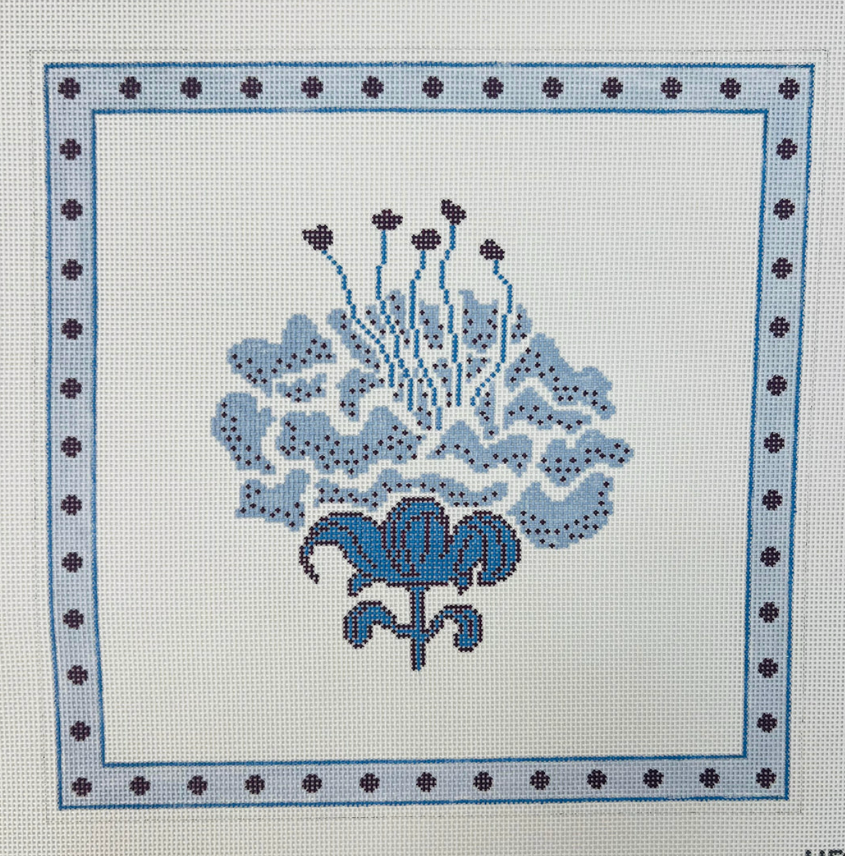 Bargello Needlepoint - Katie Ridder Blueberry Peony