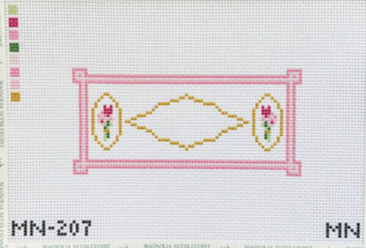 Magnolia Needlepoint -Pink Garden Crest Insert