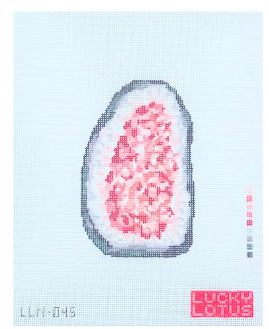 Lucky Lotus Rose Quartz Geode