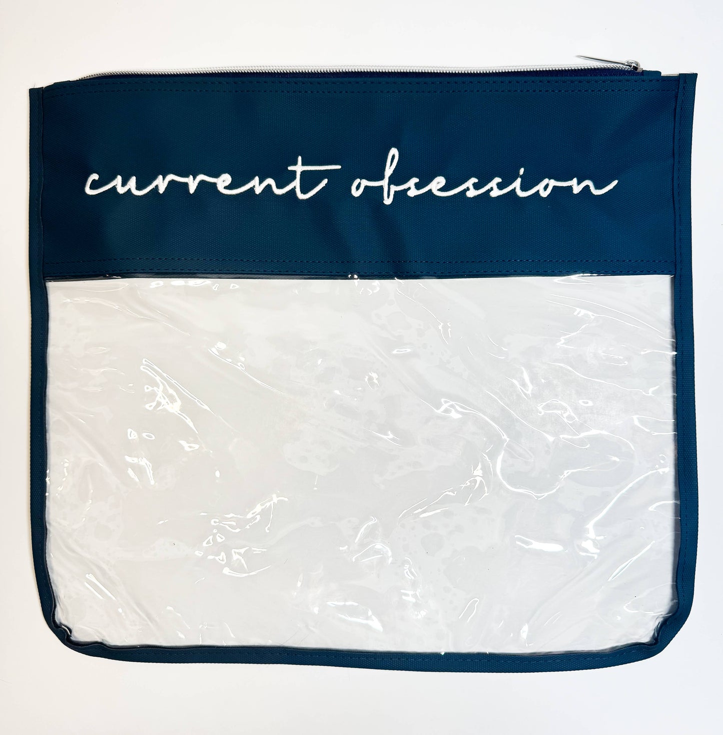 "Current Obsession" Embroidered Needlepoint Project Bag