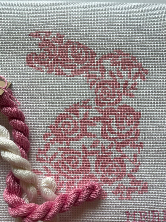 Mercy Bird - Pink Floral Easter Bunny 13 Mesh