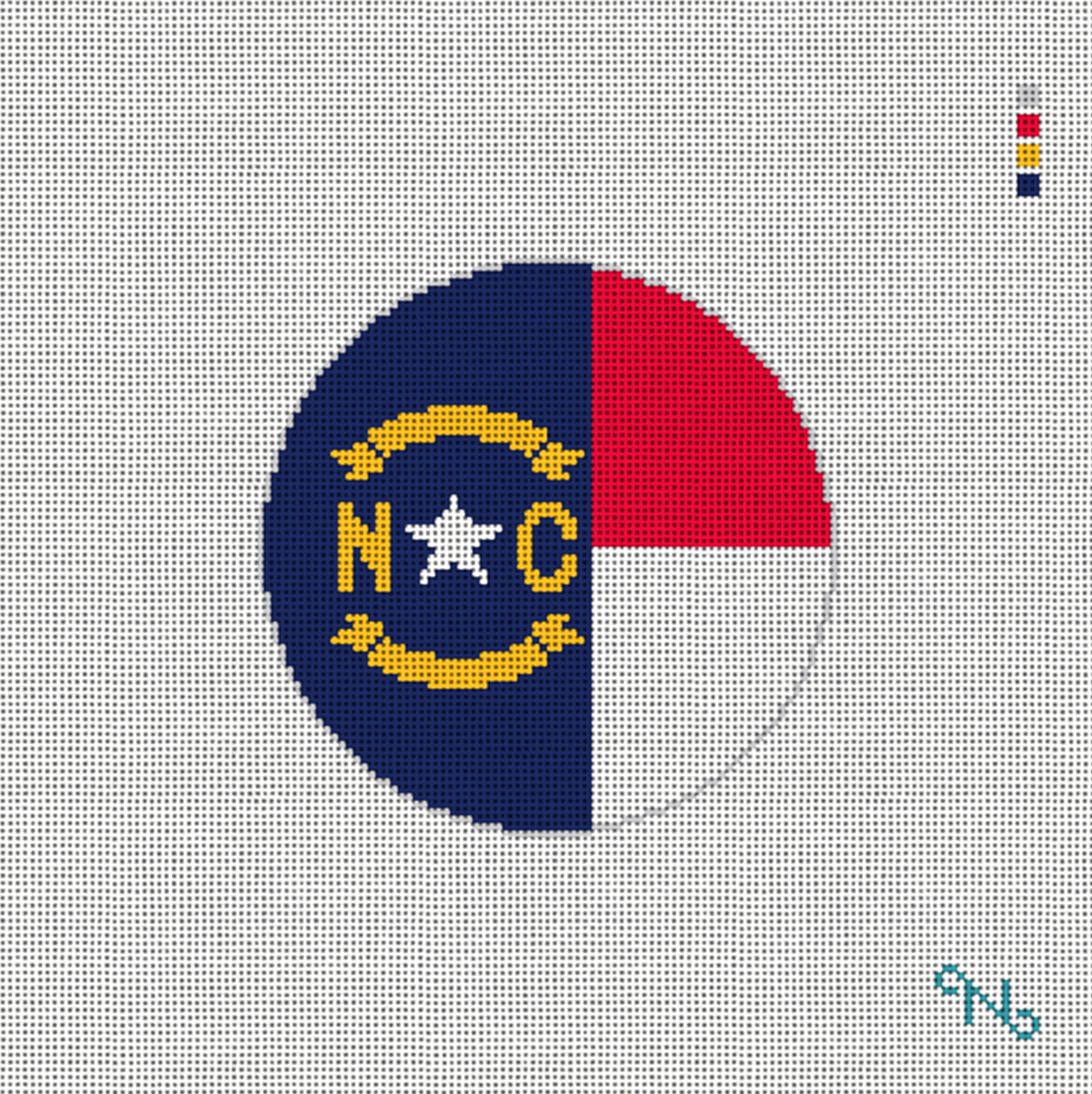 Needlepaint - North Carolina Flag Ornament