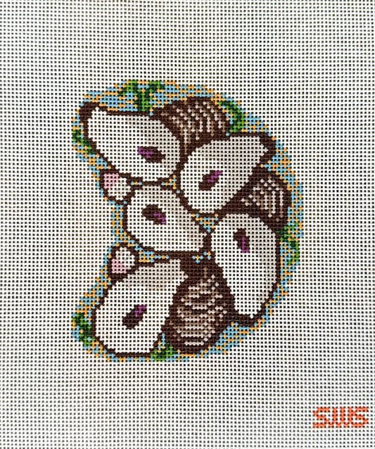 Stitching With Stacey - Curved Blue Oyster Plate