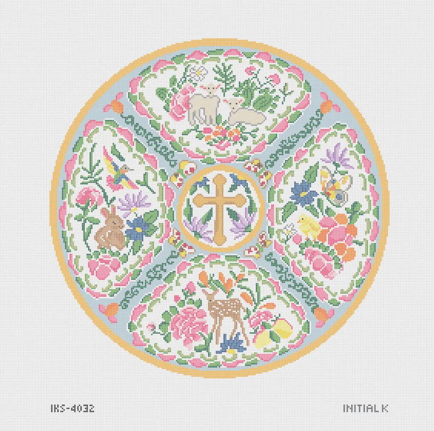 Catherine Cartie, Initial K - Easter Rose Medallion
