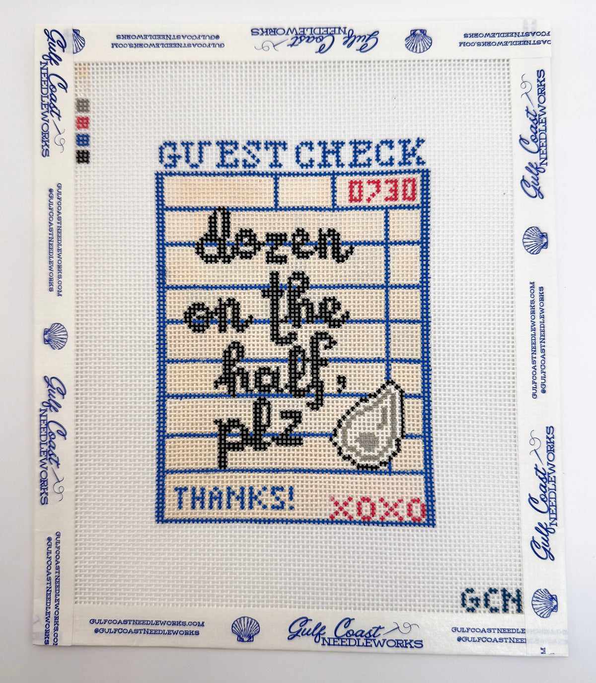 Gulf Coast Needleworks - Oysters on Half Shell Guest Check