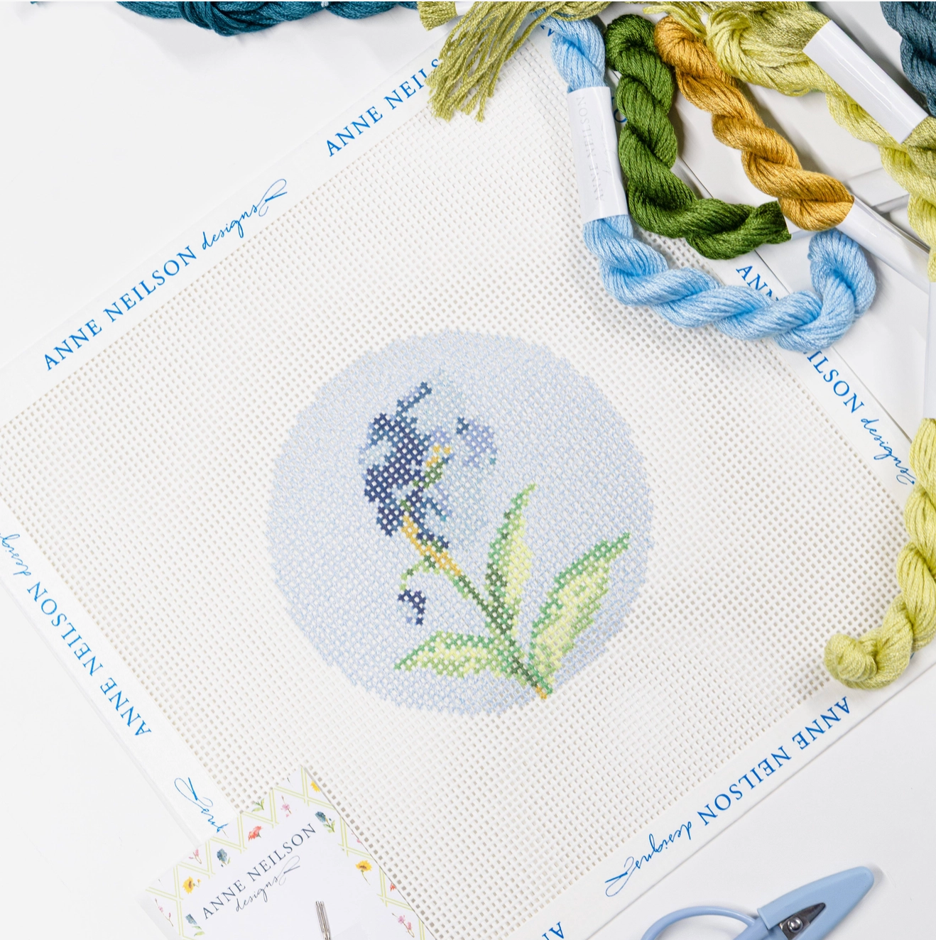 Anne Neilson - Abide Floral Beginner Needlepoint Kit