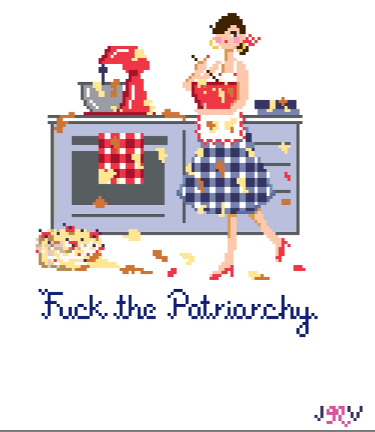 Jennifer Vallez- F The Patriarchy Needlepoint Canvas
