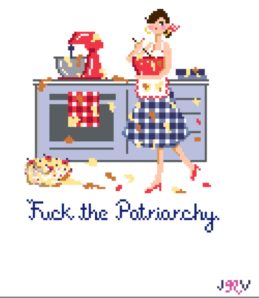 Jennifer Vallez- F The Patriarchy Needlepoint Canvas
