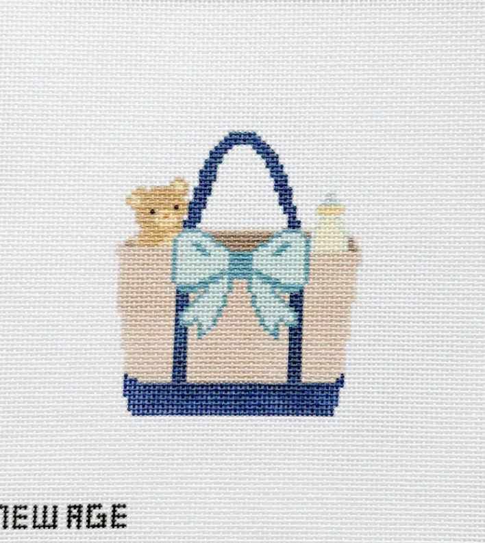 New Age Needlepoint - Baby Boy Blue Tote