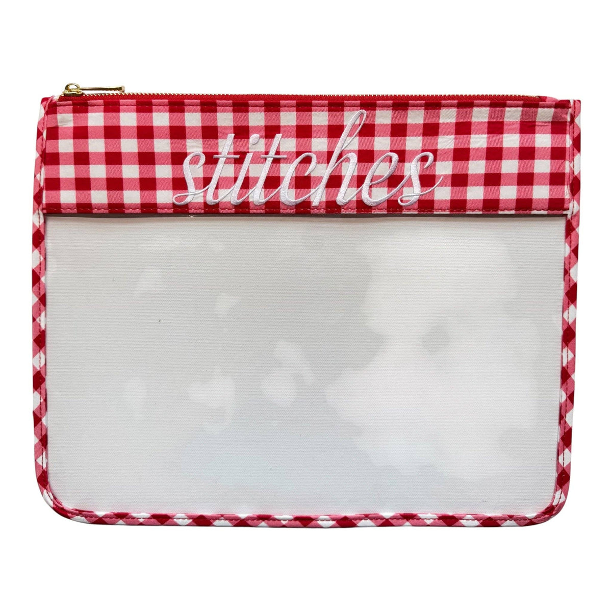 Stitches Red & Pink Gingham Project Bag