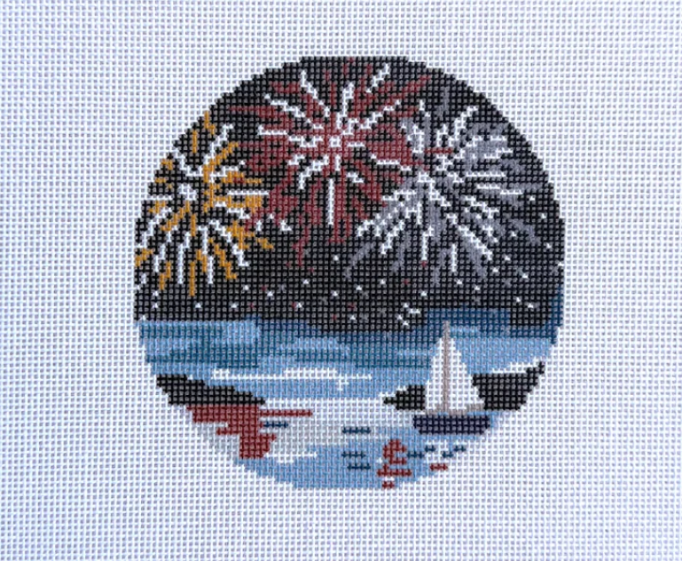 Kennedy Lane Stitch Co - 4th of July Sailboats Round