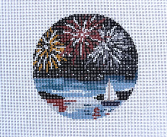 Kennedy Lane Stitch Co - 4th of July Sailboats Round