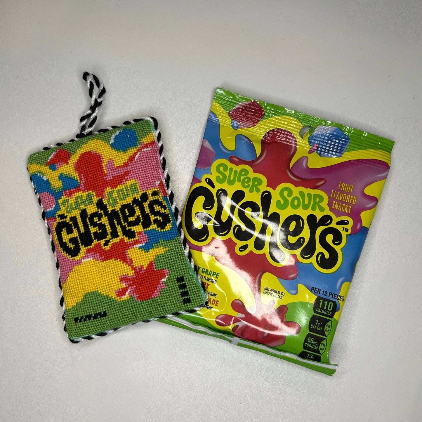 Sour Gushers Handpainted Needlepoint Canvas