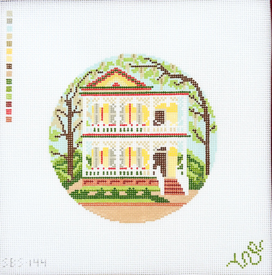 Spellbound Stitchery Savannah Gingerbread House Round