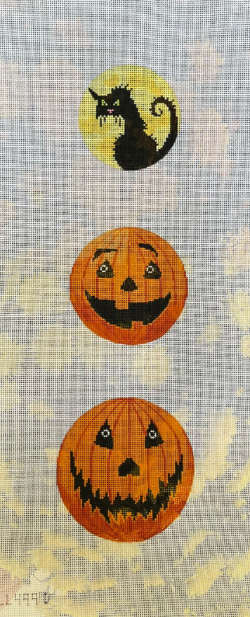 Evergreen Needlepoint - Halloween Pumpkin Dangle