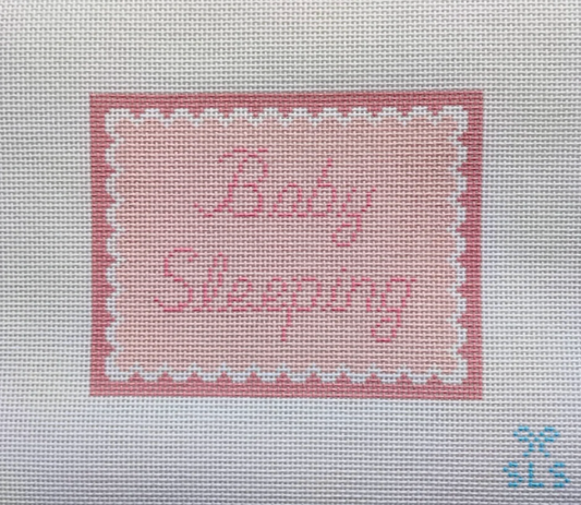 SLS Needlepoint - Baby Sleeping Pink