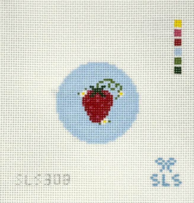 SLS Needlepoint - Strawberry in Blue