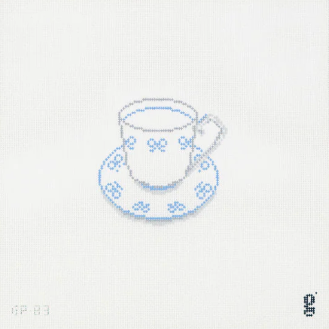 GoodPoint Blue Bow Teacup