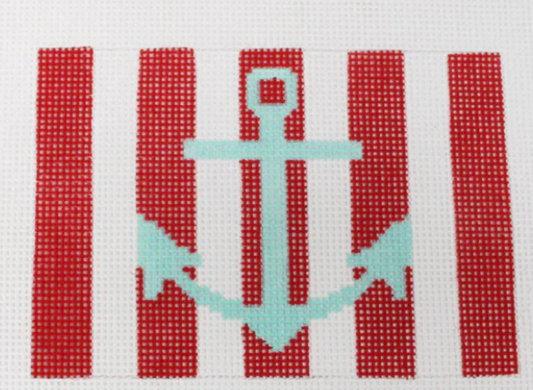 Atlantic Blue Canvas - Patriotic Anchor Teal