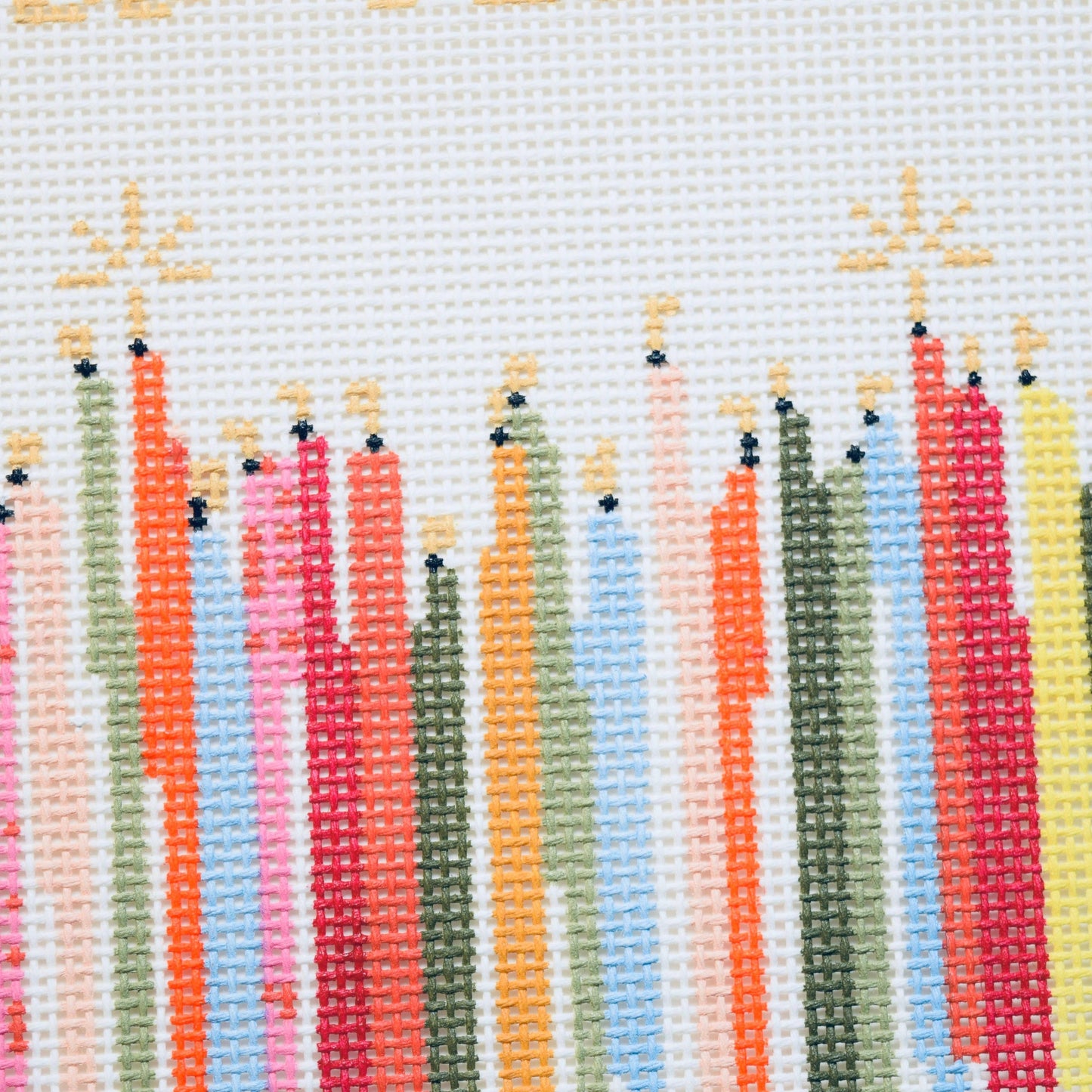 'Make a Wish' Punch Hand Painted Needlepoint Canvas