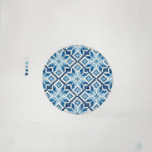 Blue Geometric Round