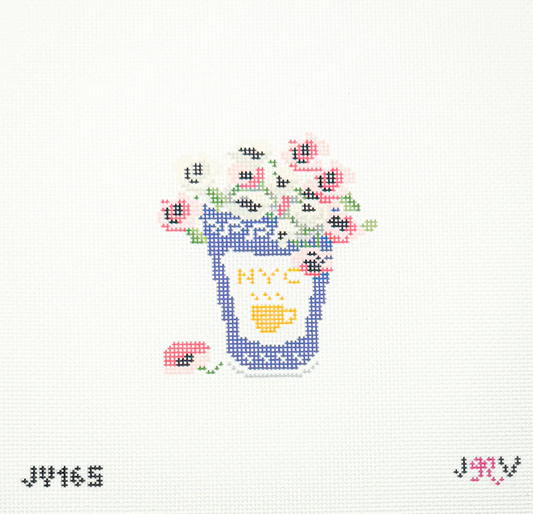 Jennifer Vallez -  NYC Anthora Cup Spring Needlepoint Canvas