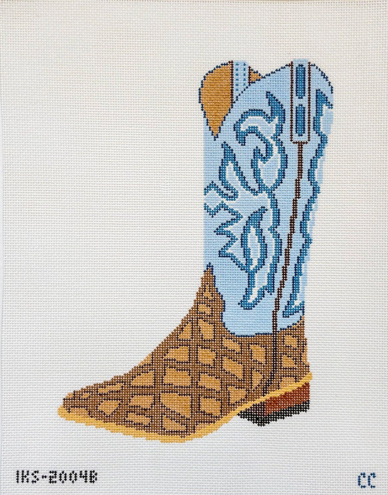 Initial K - Large Cowboy Boot Blue